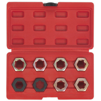 Sealey CV Joint Thread Chaser With Storage Case - 8 Pieces Workshop Kit VS715