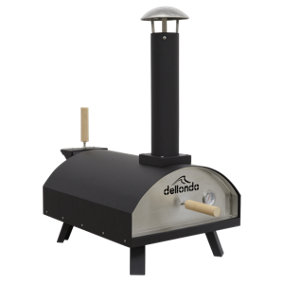 Sealey / Dellonda Portable Wood-Fired 14" Pizza Oven and Smoking Oven, Black/Stainless Steel (DG10)
