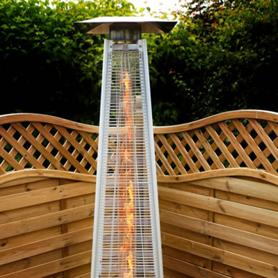 Sealey Dellonda Stylish Pyramid Outdoor Garden Patio Gas Heater 13kW  Commercial u0026 Home Use Chrome Base (DG99) | DIY at Bu0026Q