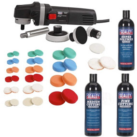 Sealey Detail Spot Polisher and Compound Wax 6 Speed 600w 40mm 60mm 80mm SPK600