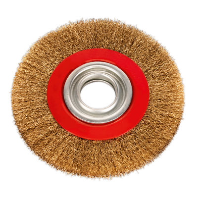 Sealey Diameter 150mm Brass Coated Steel Wire Wheel For Bench Grinders BG150/WW1