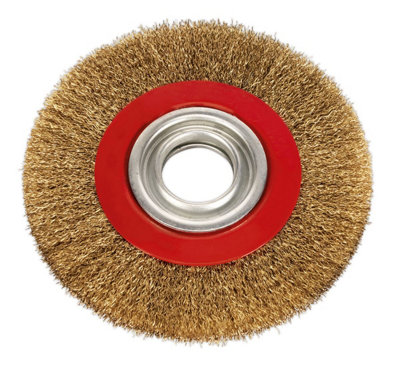 Sealey Diameter 150mm Brass Coated Steel Wire Wheel For Bench Grinders BG150/WW1