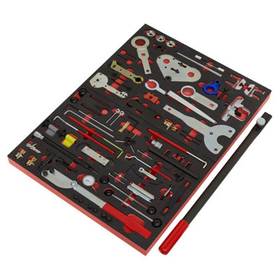 Sealey Diesel Petrol Master Timing Tool Kit 53 Pcs For VW Audi Group Belt/Chain VS5100MK