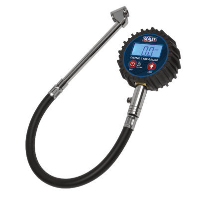 Sealey Digital Tyre Pressure Gauge with Twin PushOn Connector TST003