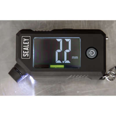 Sealey Digital Tyre Pressure & Tread Depth Gauge With LED Display TSTPG12