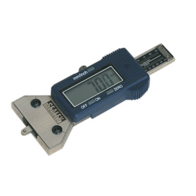 Sealey Digital Tyre Tread Depth Gauge 11mm High Figures In LCD Display VS0560