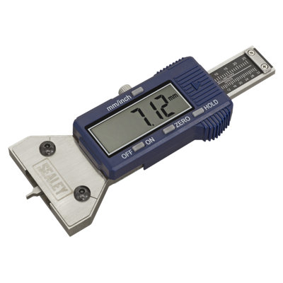 Sealey Digital Tyre Tread Depth Gauge Pin Tip 11mm Digits In LCD ...