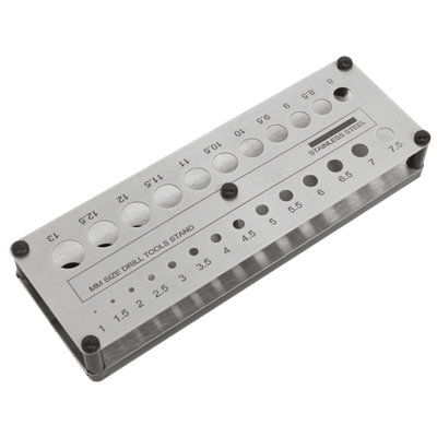 Sealey Drill Bit Stand 1-13mm Diameter Organiser Durable Numbered Slots ...