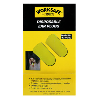 Sealey Ear Plugs Disposable - 200 Pairs - 5