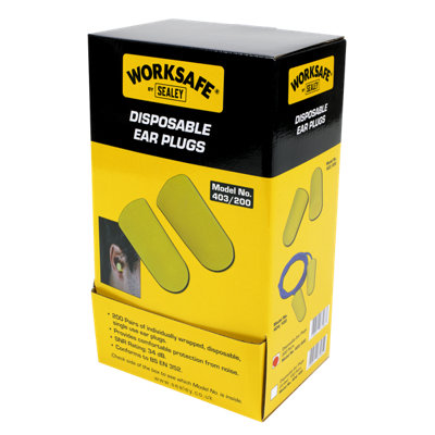 Sealey Ear Plugs Disposable - 200 Pairs - 6