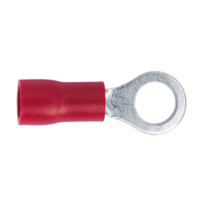 Sealey Easy Entry Ring Wire Terminal 5.3mm 2BA Electrical Red Pack of 100 RT25