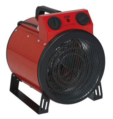 Sealey EH2001 Industrial Garage Workshop Electric Fan Heater 2kw No Fumes  Smell | DIY at Bu0026Q