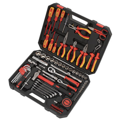 Sealey Electricians Tool Kit from Chrome Vanadium Steel 90 Pieces S01217