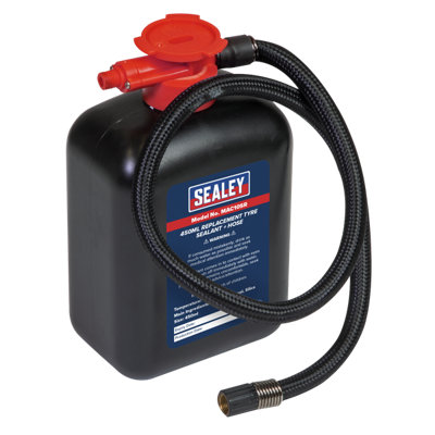 Sealey Emergency Tyre Sealant Replacement Natural Rubber 450mL + Hose MAC10SR