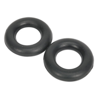 Sealey Exhaust Mounting Rubbers - L59 x W59 x D13.5 30mm Pack Of 2 - Black EX04
