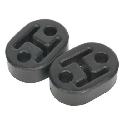 Sealey Exhaust Mounting Rubbers L60 x D41 x H20 24mm Pack Of 2 - Black EX02