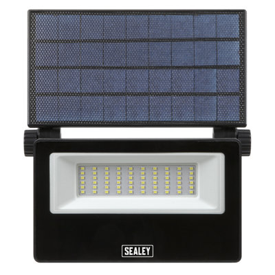 Sealey Extra-Slim Solar Floodlight With Wall Bracket 30W SMD LED 3000LM LED30S