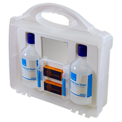 Sealey Eye Wound Wash Station Sterile Emergency Pack For Garages Workshops EWS01
