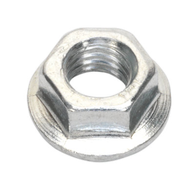 Sealey Flange Nut Serrated M5 Zinc Plated DIN 6923 Silver Pack of 100 Pieces FN5