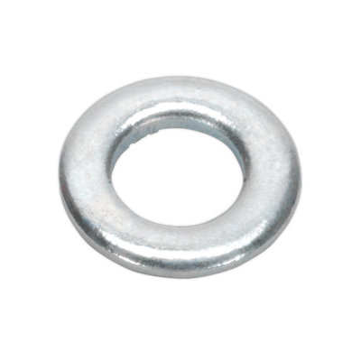 Sealey Flat Washer M5 x 10mm Form A Zinc DIN 125 Pack of 100 Silver FWA510