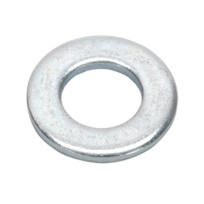 Sealey Flat Washer M8 x 17mm Form A Zinc DIN 125 Pack of 100 Silver FWA817