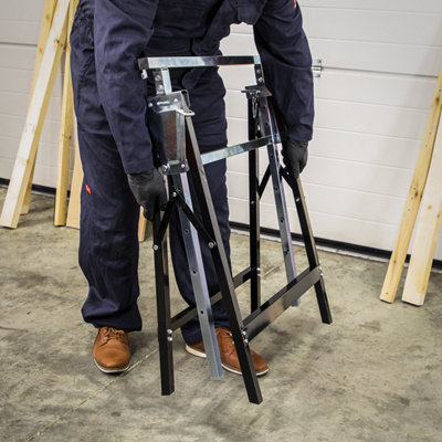Sealey Fold Down Telescopic Trestle 100kg 7-Position Height Adjustable FDT3