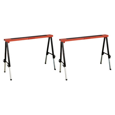 Sealey Fold Down Trestle Pair With Adjustable Height Legs & Anti-Slip Mat FTAL12