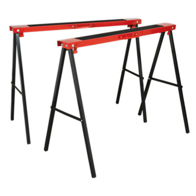 Sealey Fold Down Trestles Collapsible 780mm Height x 995mm Width - Pair ...