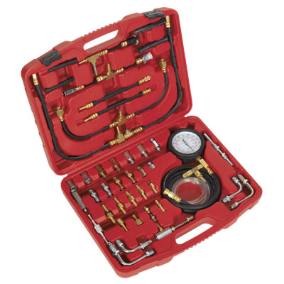 Sealey Fuel Injection Pressure Test Kit With Single High Pressure Gauge VSE212
