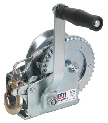 Sealey Geared Hand Winch 540kg Capacity with Cable GWC1200M
