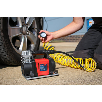 Sealey Heavy Duty Mini Air Compressor 12V Maximum Pressure 100PSI MAC05