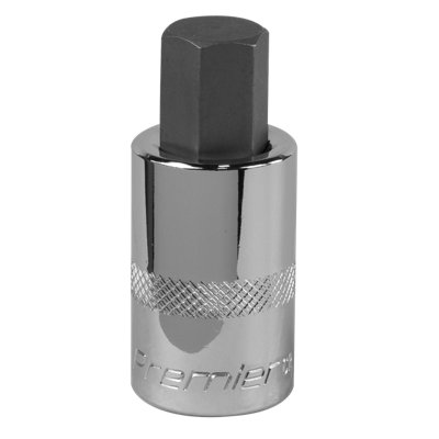 Sealey Hex Socket Bit 14mm 1/2" Square Drive Forged Chrome Vanadium Steel SBH024