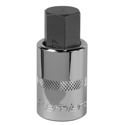 Sealey Hex Socket Bit 17mm 1/2" Square Drive Forged Chrome Vanadium Steel SBH025