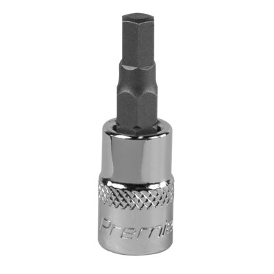 Sealey Hex Socket Bit 5mm 1/4" Square Drive Forged Chrome Vanadium Steel SBH003