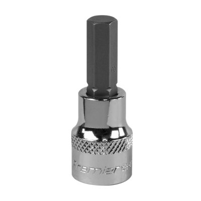 Sealey Hex Socket Bit 8mm 3/8" Square Drive Forged Chrome Vanadium Steel SBH011