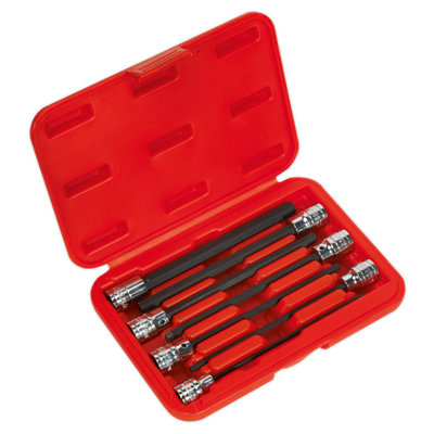 Sealey Hex Socket Bit Set 7 Pieces 3/8