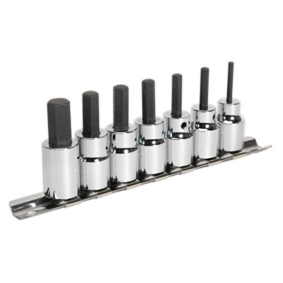Sealey Hex Socket Bit Set 7 Pieces 3/8