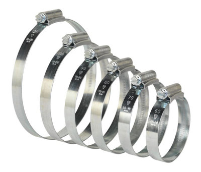 Sealey Hi Grip Hose Clips 26 Pieces Assorted Zinc Plated 60mm - 160mm ...