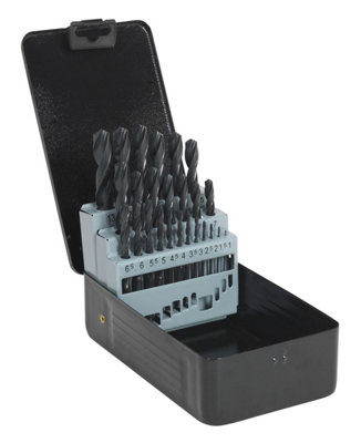 Sealey HSS Roll Forged Drill Bit Set 25pc 1-13mm Point Tip DBS25RF