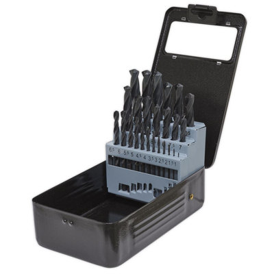Sealey HSS Roll Forged Drill Bit Set 25pc 1-13mm Point Tip DBS25RF