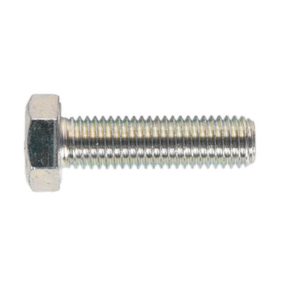 Sealey HT Setscrew M14 x 50mm 8.8 Zinc Plated DIN 933 - Pack of 10 Pieces SS1450