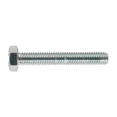 Sealey HT Setscrew M6 x 40mm 8.8 Zinc Plated DIN 933 - Pack of 50 Pieces SS640