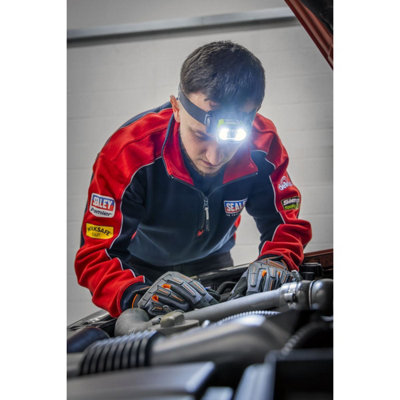 Sealey HT400LED Rechargeable Head Torch with Auto-Sensor 5W & 3W COB LED