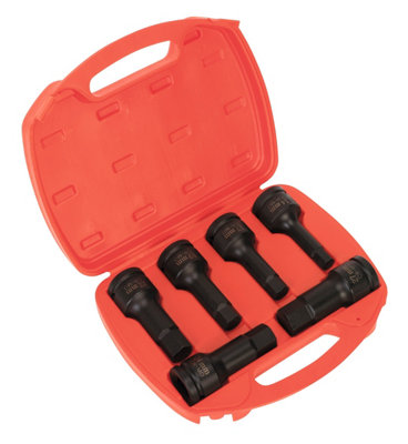 Sealey Impact Hex Socket Bit Set 6pc 3/4"Sq Drive AK5586