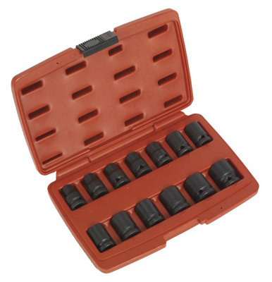 Sealey Impact Socket Set 13pc 1/2"Sq Drive 12-Point AK5614M