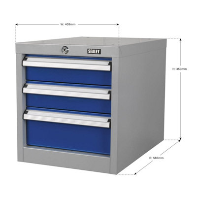 Sealey Industrial Triple Drawer Unit for API Series Workbenches API16