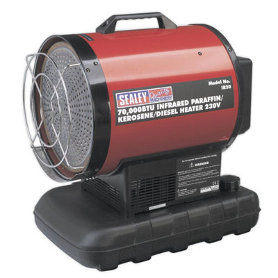 Sealey Infrared Paraffin Kerosene & Diesel Space Heater 20.5kW 230V Warmer IR20