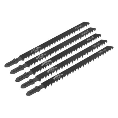 Sealey Jigsaw Blade For Wood 105mm 6TPI Wavy Set Teeth Pack of 5 Pieces WJT344D