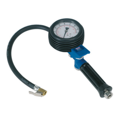 Sealey Jumbo Tyre Inflator With Clip-On Connector and 400mm Rubber Hose SA9303