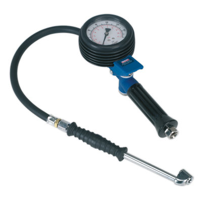 Sealey Jumbo Tyre Inflator With Push-On Connector and 400mm Rubber Hose SA9313